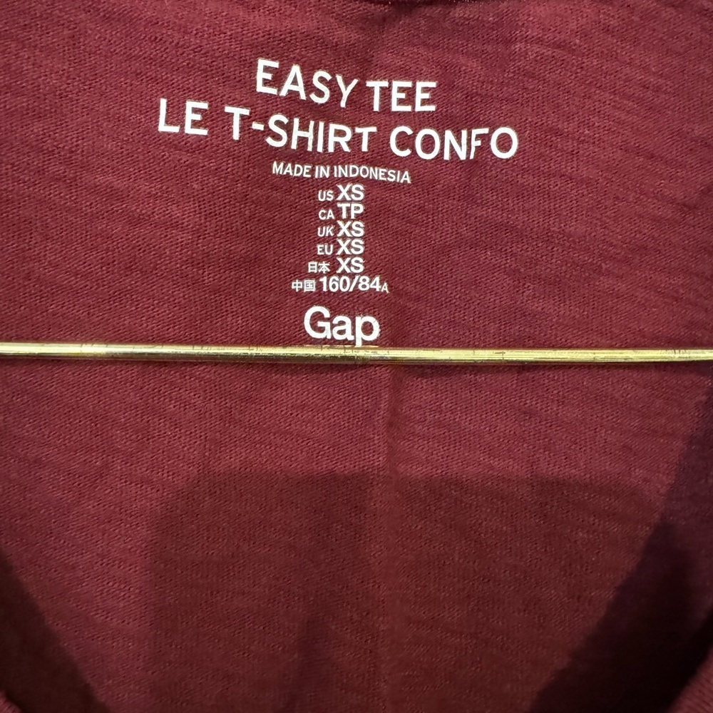 Gap easy tee burgundy dress. Size XS. Item 30. - Picture 4 of 4